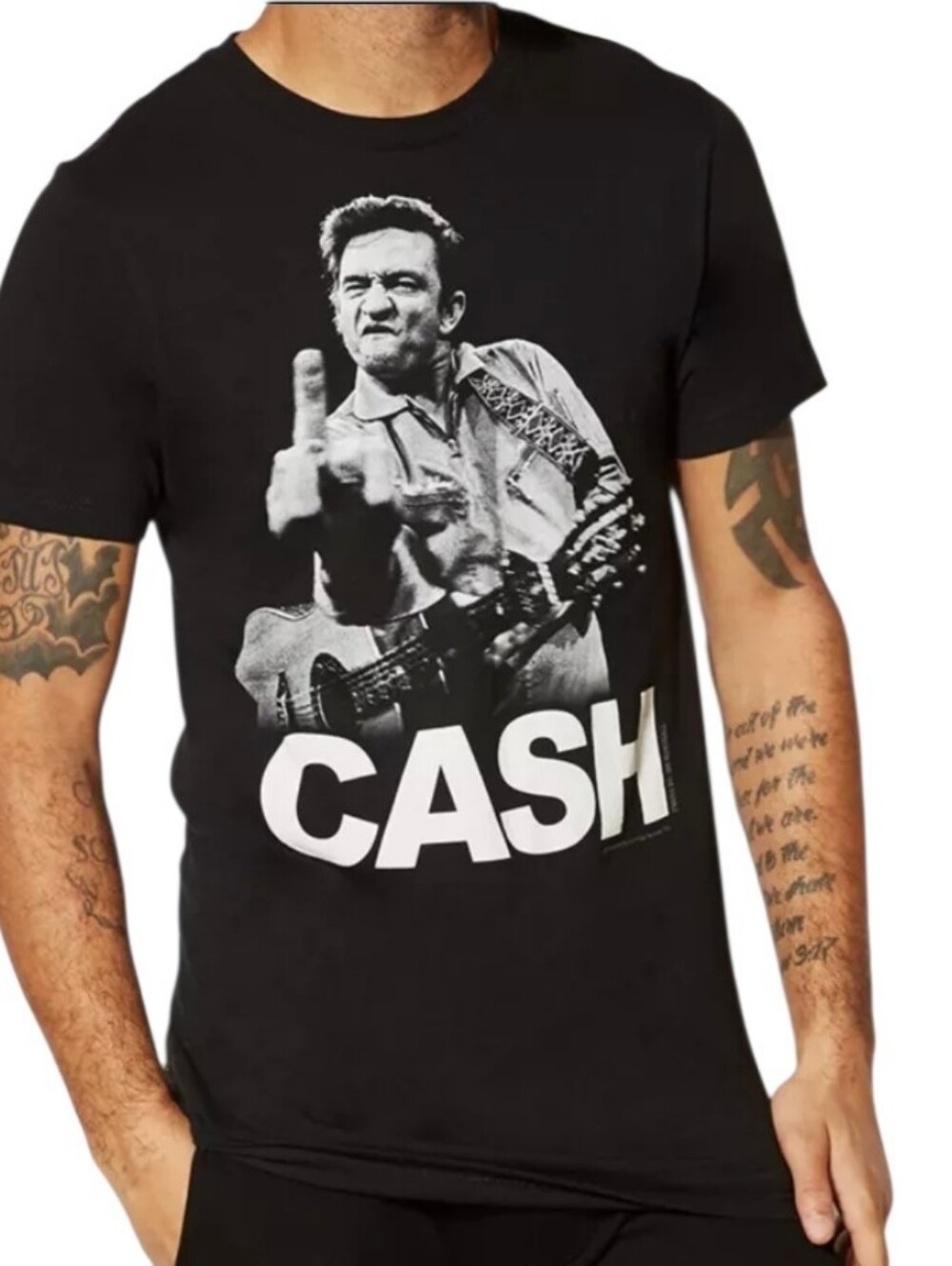 Jim Marshall Clothing Black Johnny Cash Short Sleeve T-Shirt